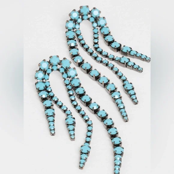 NWT Elizabeth Cole Jayla Earrings in Turquoise. - Picture 3 of 4